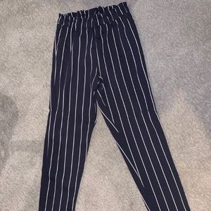 Navy and white pants